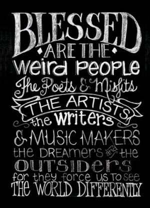 Melissa Frances - Blackboard Canvas Print - Blessed are the Weird