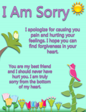 Am Sorry Ecard for Best Friend