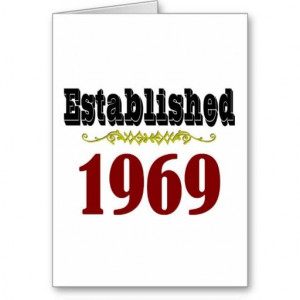 Est. 1969 45th Birthday Gift Ideas Greeting Cards