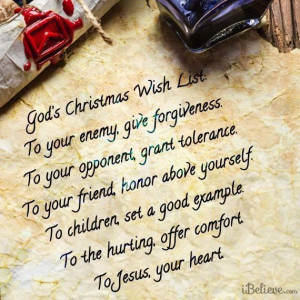 God's Christmas Wish List