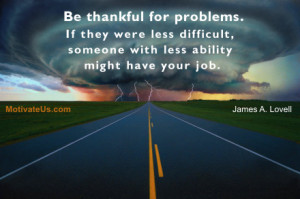 An inspiritional picture of tornado with the quote: Be thankful for ...