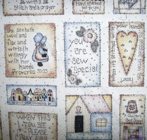Quilt Fabric With Quotes