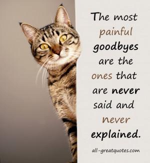 Picture Quotes - The most painful goodbyes are the ones that are never ...