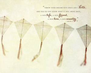 ... kite...Anais Nin quotation print for nursery or inspiration. #quote #