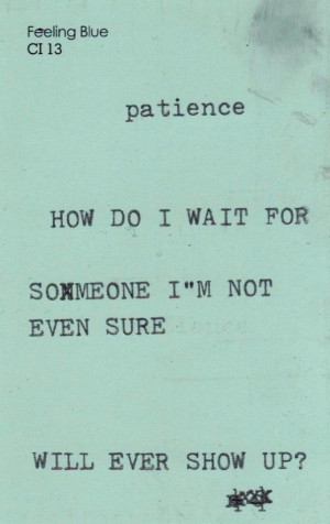 Waiting is the hardest part