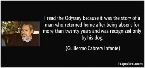 read the Odyssey because it was the story of a man who returned home ...