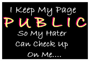 page public comment i keep my page public so my hater can 785 views