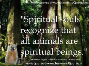 Spiritual Souls recognize that all animals are spiritual beings.
