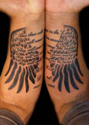 Wings Flowers meaningful quotes tattoos on foot for guys is a HD ...