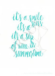Kenny Chesney Summertime quote 8 x 10 inches by InkandPenShop, $16.00