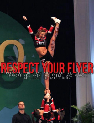 Cheerleading. Respect your flyer