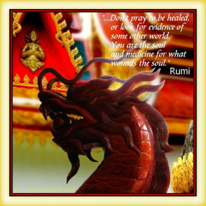 Rumi #Quote Soul Healing #photoshop #dragon