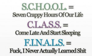 funny acronyms school class finals