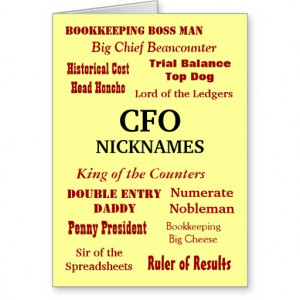 CFO NICKNAMES - Rude Birthday Card