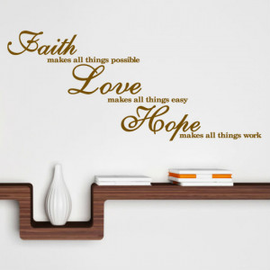 ... stickers religious quotes short quote faith love hope for your walls