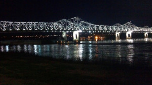 Mississippi River bridge from Vidalia, La. to Natchez, Ms. 02/12 ...