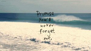 Promise You’ll Never Forget Me: Quote About Promise Youll Never ...