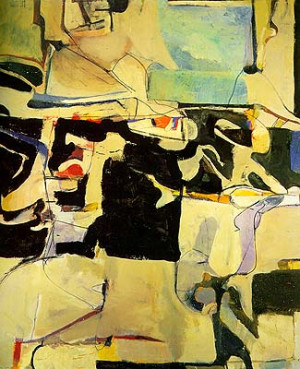 Urbana No. 6 by Richard Diebenkorn, 1953 Oil on Canvas Yellow Painting