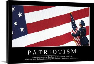 Patriotism: Inspirational Quote and Motivational Poster Wall Art