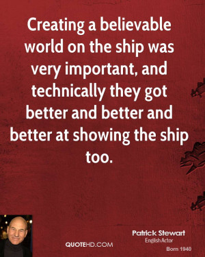 Creating a believable world on the ship was very important, and ...