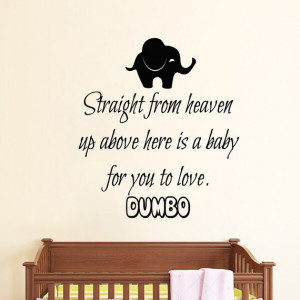 Wall Decals Vinyl Decal Sticker Interior Design Home Mural Dumbo Quote ...