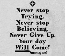 never give up, quotes, life