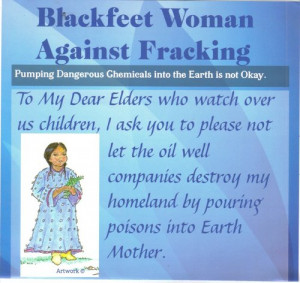 ... among the Blackfoot people in Browning, Montana over fracking