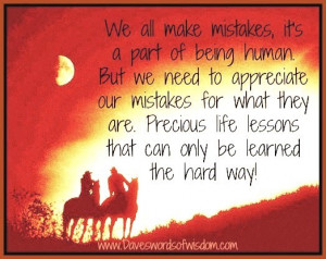 learn from our mistakes