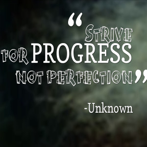 fitspiration: strive for progress not perfection