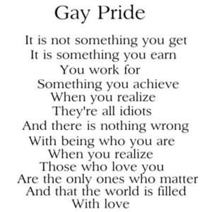 Gay Pride It Is Not Something You Get It Is Something You Earn You ...