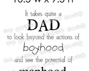 Fathers Day Quotes Father's day quote - vinyl