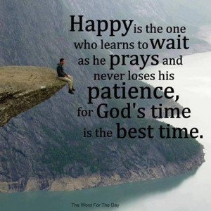 God's timing is perfect!