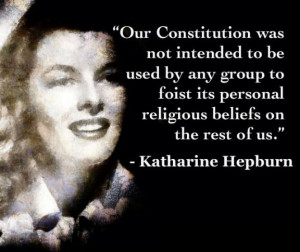 Our Constitution was not intended to be used by any group to foist its ...