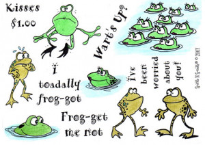 Frog Rubber Stamps