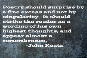 great quote from author John Keats