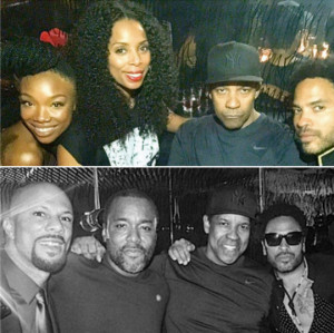 Friendship lenny kravitz Common mick jagger Brandy denzel washington ...