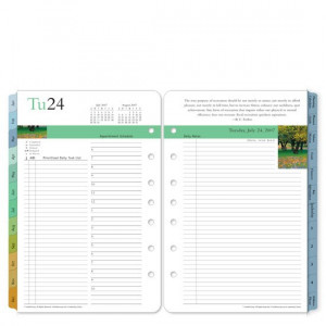 35506 Classic Leadership Ring-bound Daily Planner Refill - Jan 2010