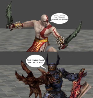 Injustice clash: Kratos vs Nightmare by Tony-Antwonio
