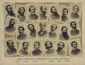 Row 1: J. B. Hood, A. P. Hill, A. S. Johnston, R. S. Ewell, Jas ...