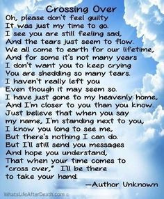 ... Passed | When a loved one passes away - their letter to us. | Quotes