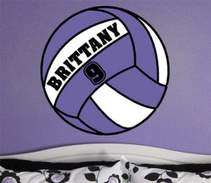 Details about Personalized Volleyball Vinyl Wall Decal Sticker Custom ...