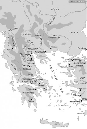 Map of Greece and Macedonia. Design Jona Lendering.