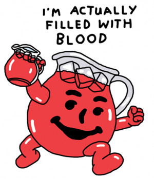 gif Illustration kool aid i'm actually filled with blood