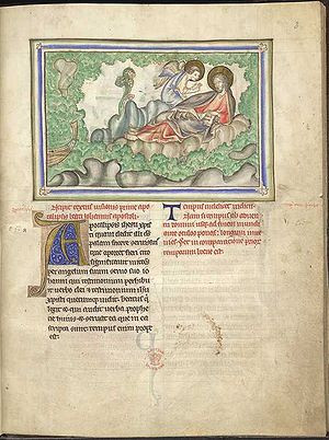 The Angel Appears to John. The book of Revelation. 13th century ...