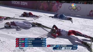 Cross-country skiing is really hard: an image