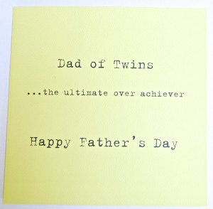 Happy Birthday Twin Sister Images Father's day dad of twins card