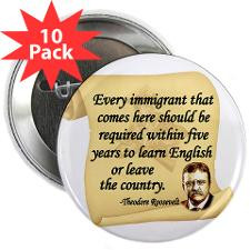 Teddy Roosevelt Quote - Every Immigrant 2.25