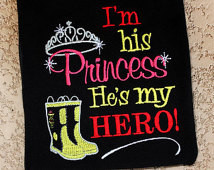 Fireman Daddy I'm His Princess He's My Hero with Firefighter Boots ...