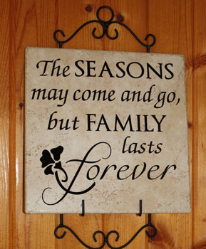 Catalog > Seasons Come Family Forever, Vinyl Tile Design