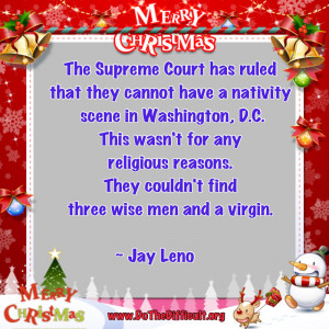 has ruled that they cannot have a nativity scene in Washington, D.C ...